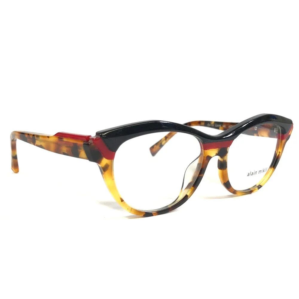 Alain Mikli Eyeglasses Frames Sarlot A03128 004 Havana Rouge Black 53-16-145
